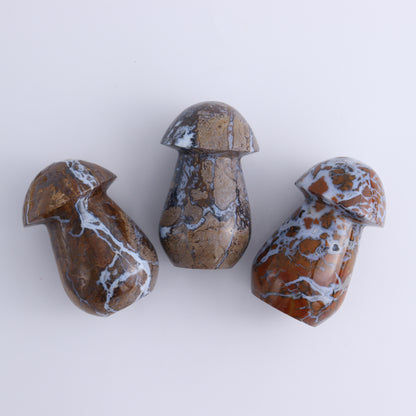 Brecciated Jasper Mushrooms Set of 12 - Expert Wholesale and Supplier of Wholesale Crystals & Bulk Gemstones, ["Brecciated Jasper","Indonesia","Mushrooms"]
