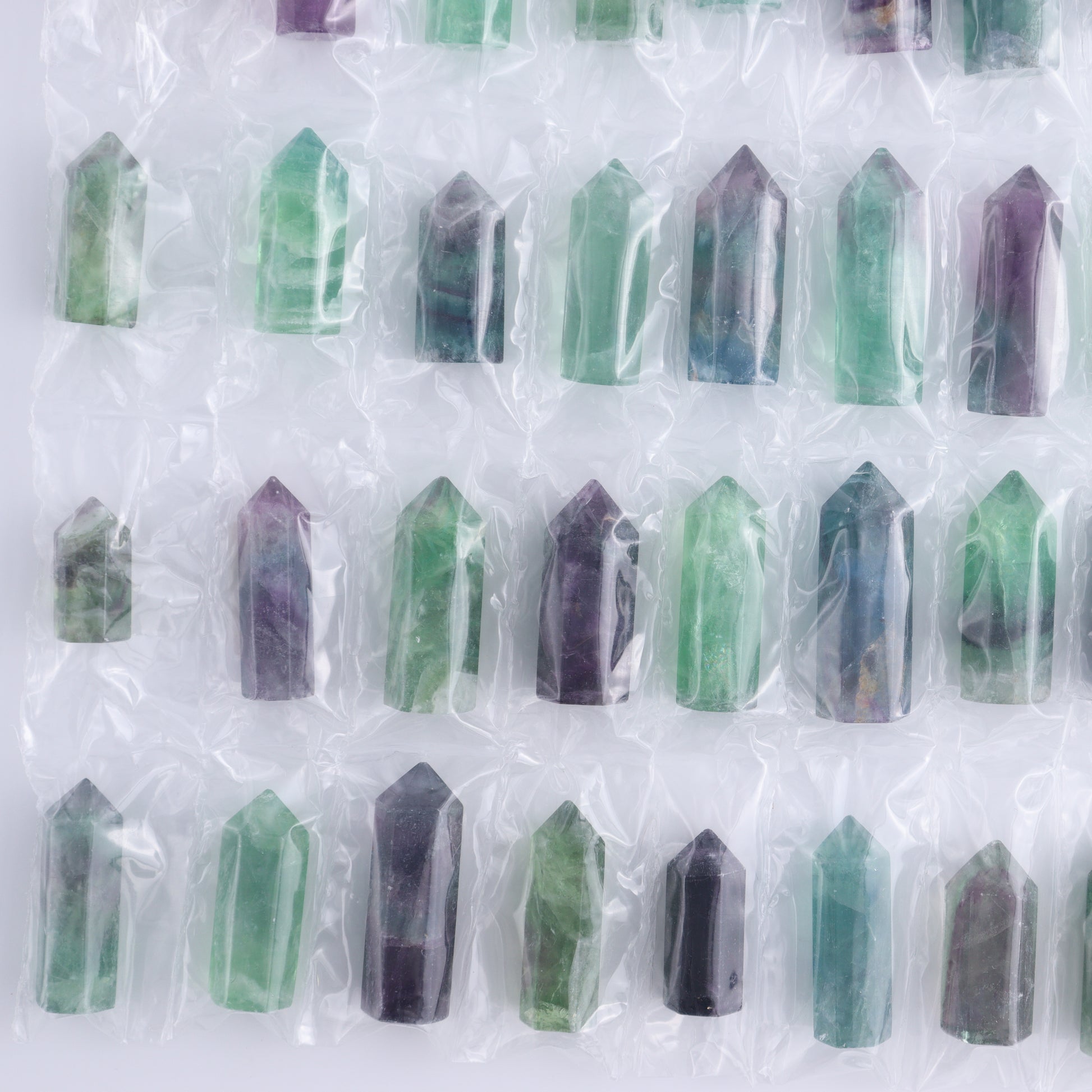 Fluorite Towers Pack of 36 - Expert Wholesale and Supplier of Wholesale Crystals & Bulk Gemstones, ["China","Fluorite","Towers"]