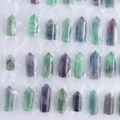 Fluorite Towers Pack of 36 - Expert Wholesale and Supplier of Wholesale Crystals & Bulk Gemstones, ["China","Fluorite","Towers"]