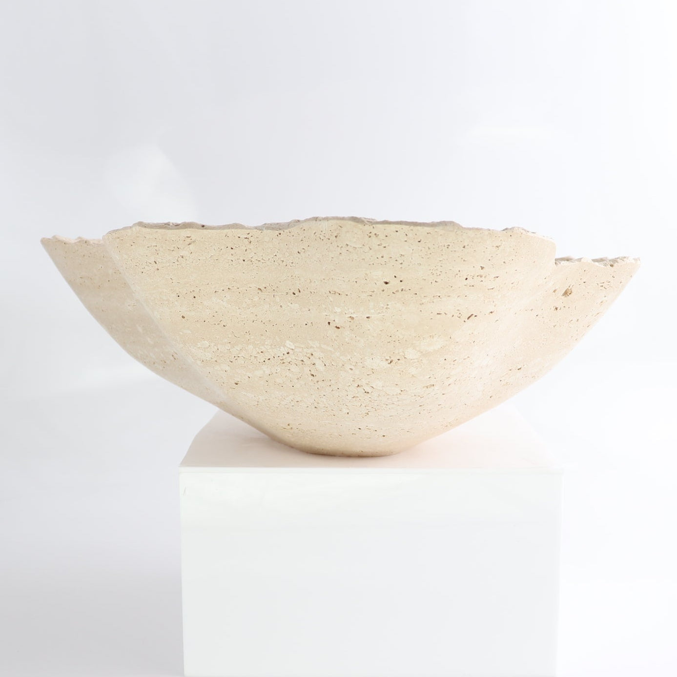 Mexican Travertine Bowl 13"