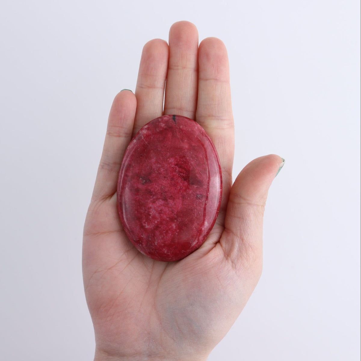 Thulite Palm Stones Set of 3