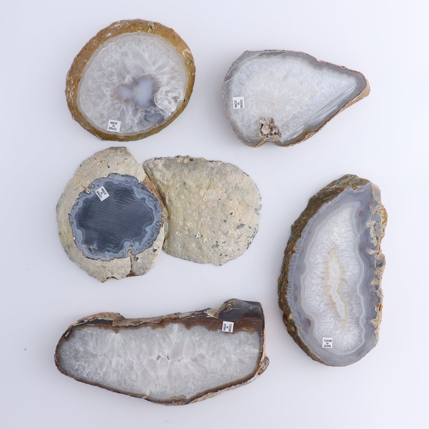 Agate Slices Set of 5 - Expert Wholesale and Supplier of Wholesale Crystals & Bulk Gemstones, ["Agate","Brazil","Slices and Slabs"]