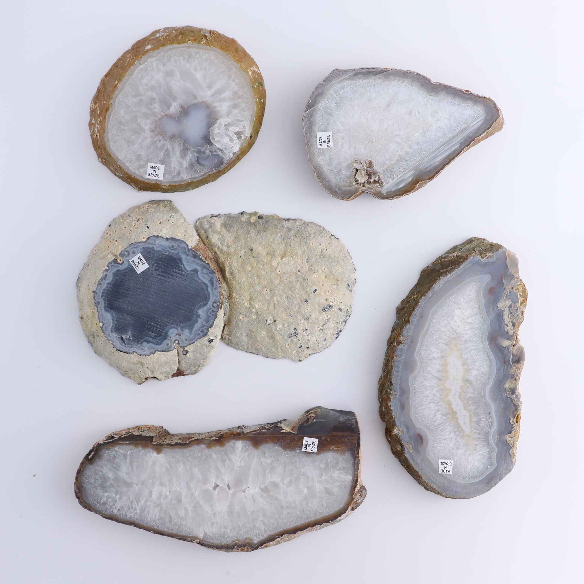 Agate Slices Set of 5 - Expert Wholesale and Supplier of Wholesale Crystals & Bulk Gemstones, ["Agate","Brazil","Slices and Slabs"]