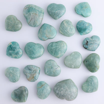Amazonite Hearts 1 kg Set - Expert Wholesale and Supplier of Wholesale Crystals & Bulk Gemstones, ["Amazonite","Hearts","Madagascar"]