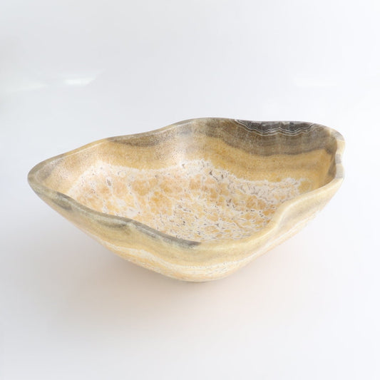 Mexican Onyx/Calcite Bowl 13" - Expert Wholesale and Supplier of Wholesale Crystals & Bulk Gemstones, ["Bowls","Calcite","Mexico","onyx"]