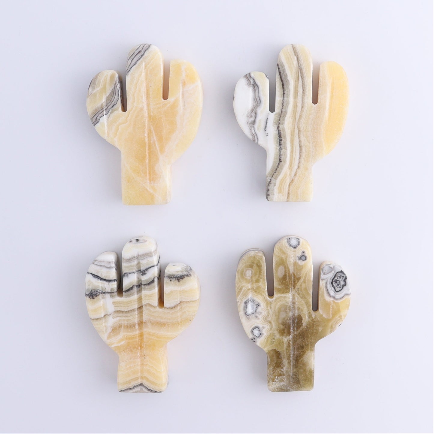 One Cactus Mexican Onyx/Calcite Yellow Zebra 9 cm - Expert Wholesale and Supplier of Wholesale Crystals & Bulk Gemstones, ["Cactus","Calcite","Catalog Onyx","Mexico","onyx"]