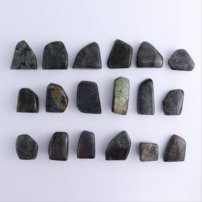 Labradorite Freeform Set of 18 - Expert Wholesale and Supplier of Wholesale Crystals & Bulk Gemstones, ["Freeforms","Labradorite","Madagascar"]