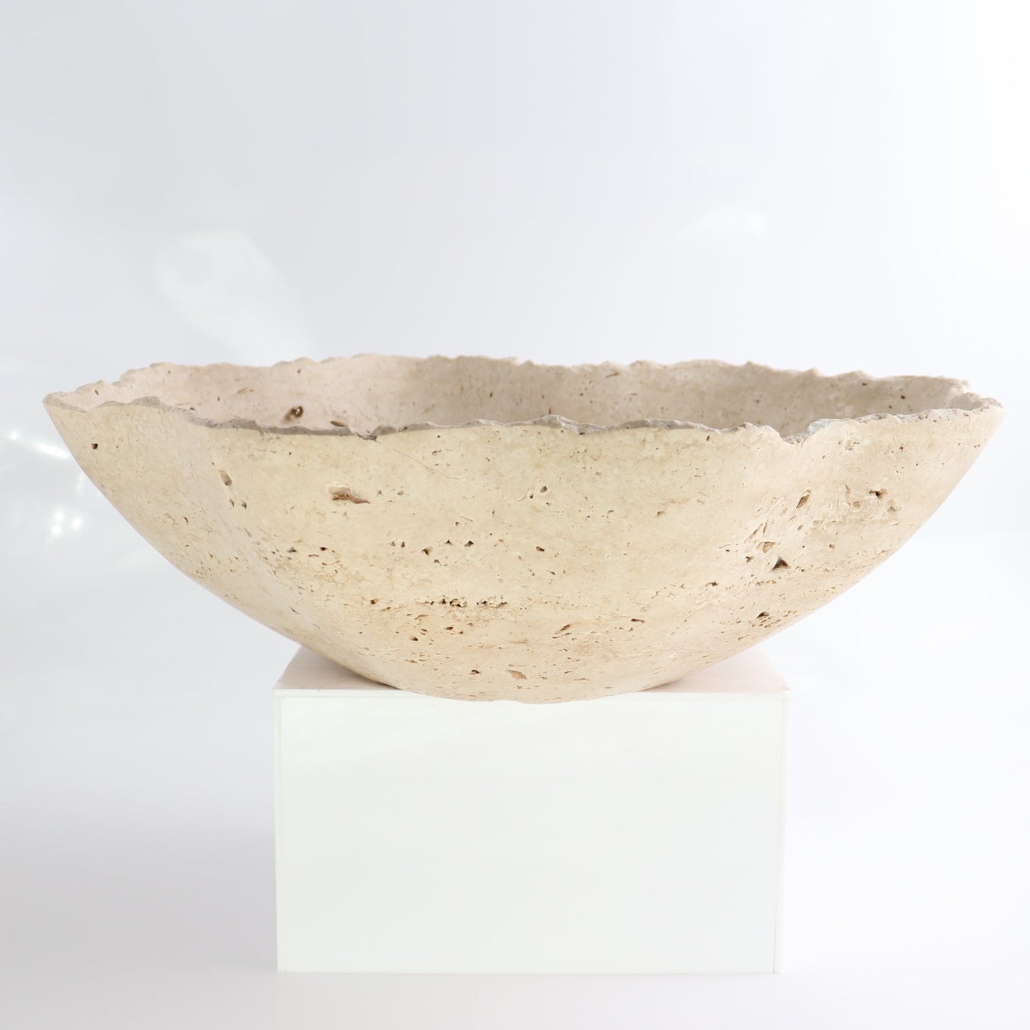 Mexican Travertine Bowl 14"