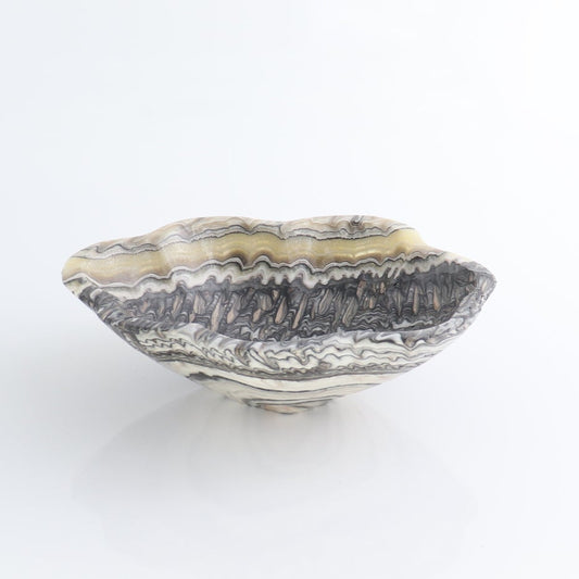 One Small Bowl Mexican Onyx/Calcite Black & Yellow Zebra