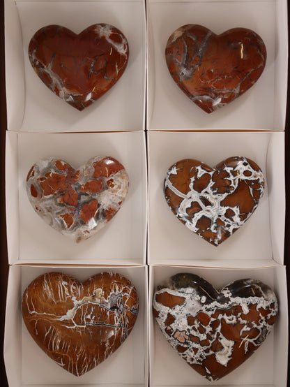 Brecciated Jasper Hearts Set of 6 - Expert Wholesale and Supplier of Wholesale Crystals & Bulk Gemstones, []