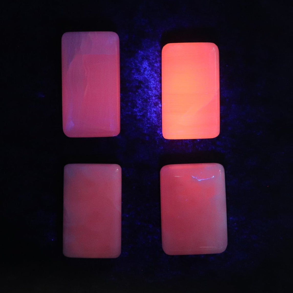Pink Mangano Calcite Rectangles Set of 12