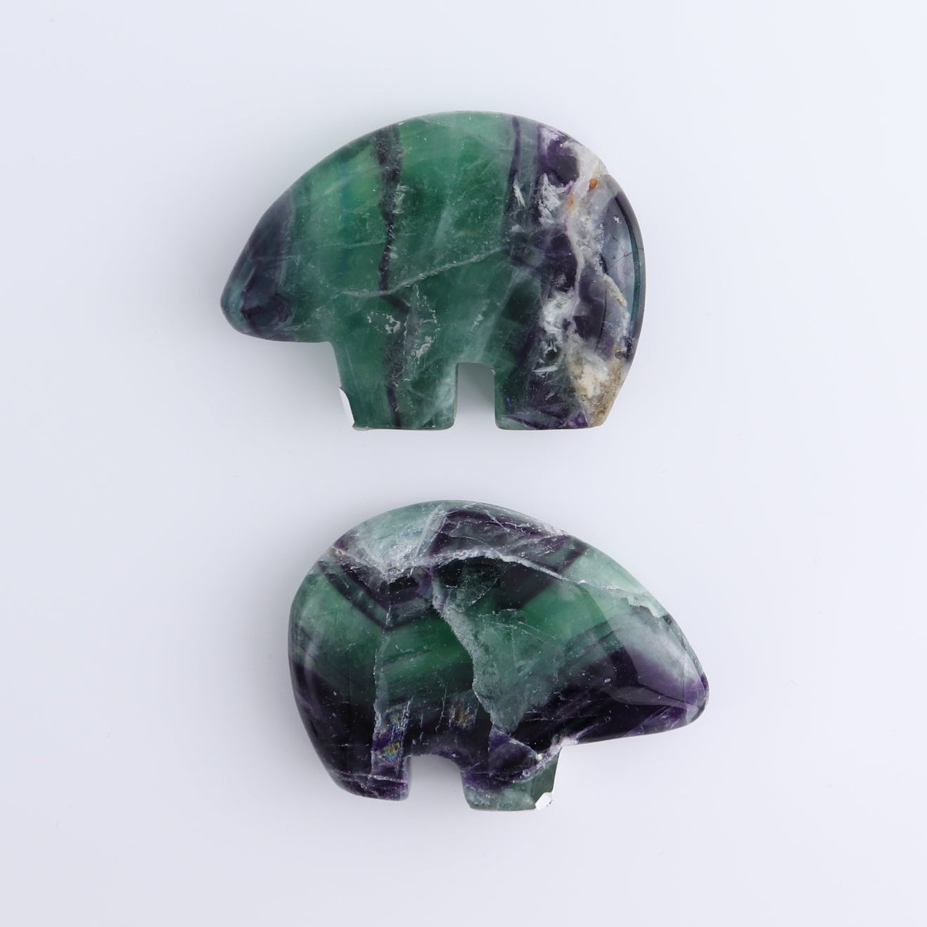 Fluorite Bears set of 6