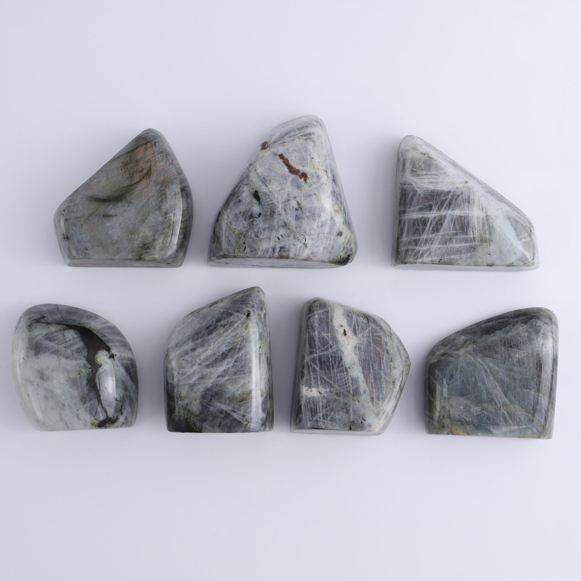 Labradorite Freeform Set of 7 - Expert Wholesale and Supplier of Wholesale Crystals & Bulk Gemstones, ["close_70","Freeforms","Labradorite","Madagascar"]