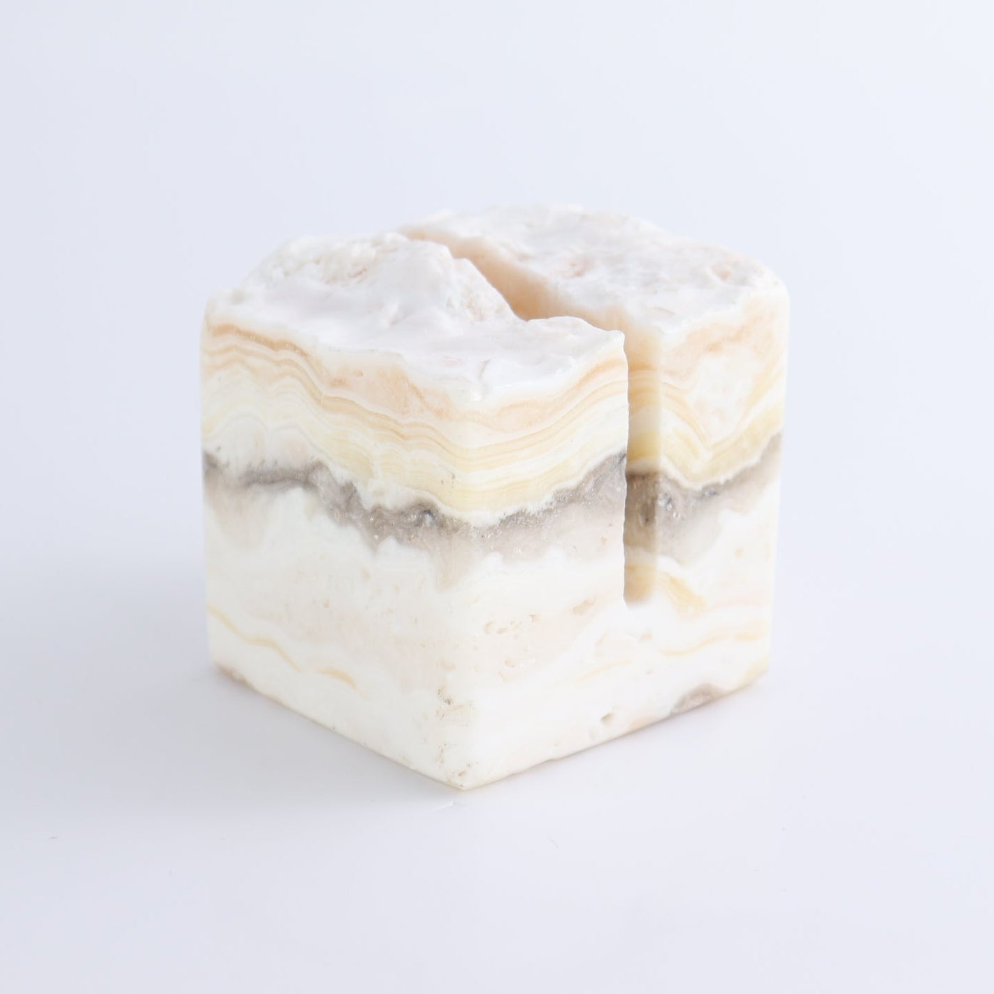One Card Holder Mexican Onyx/Calcite Zebra