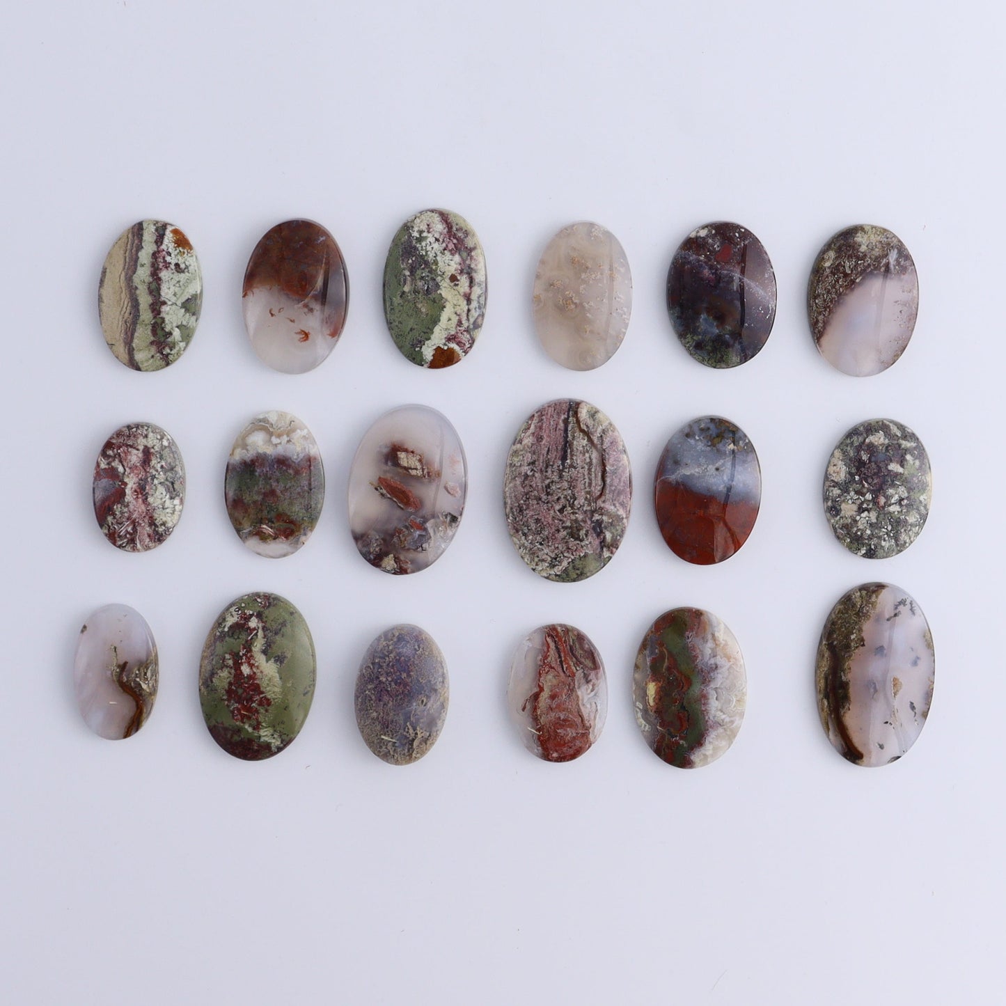 One Moss Agate Oval Cab - Expert Wholesale and Supplier of Wholesale Crystals & Bulk Gemstones, ["Agate","Cabs","Moss Agate","Oval"]