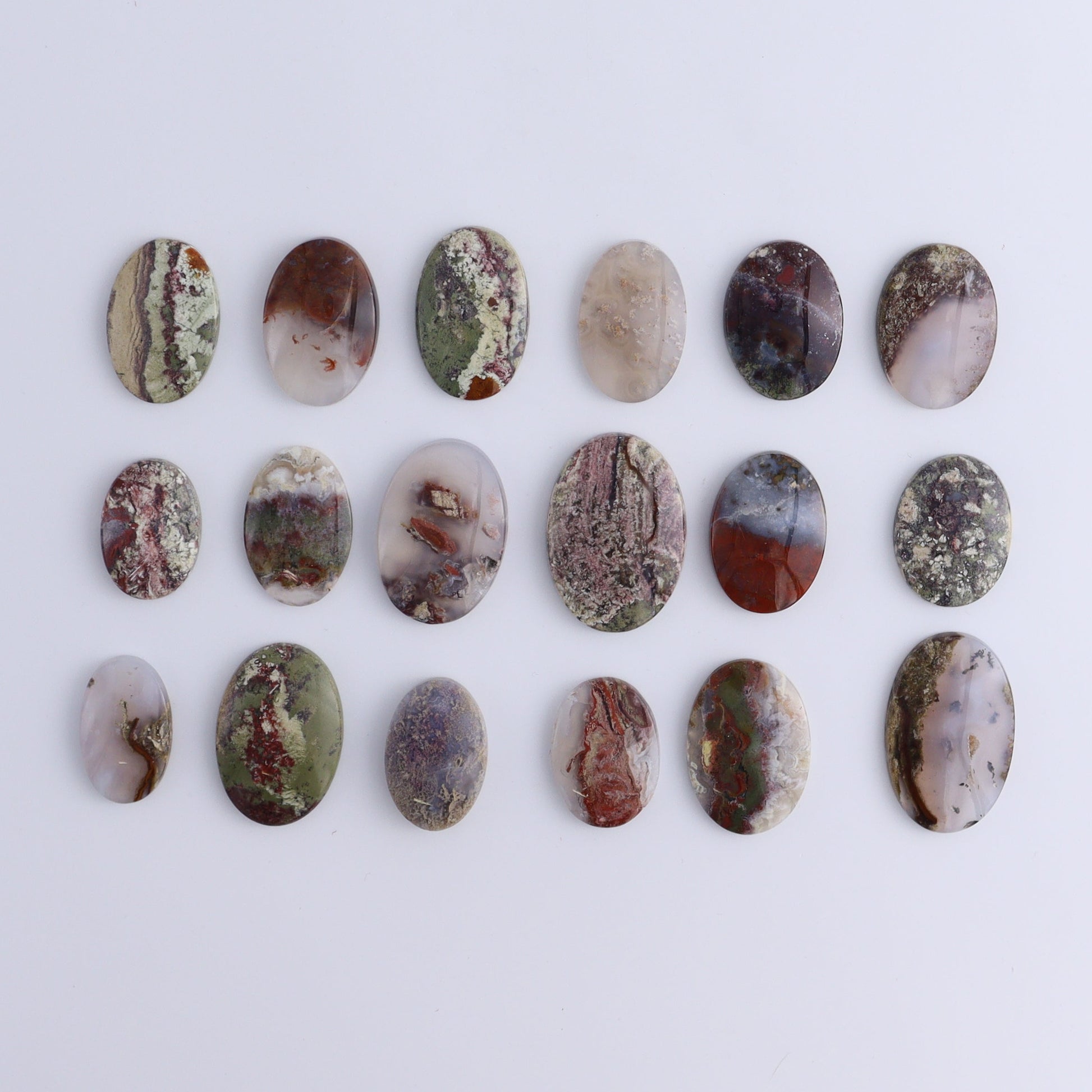 One Moss Agate Oval Cab - Expert Wholesale and Supplier of Wholesale Crystals & Bulk Gemstones, ["Agate","Cabs","Moss Agate","Oval"]