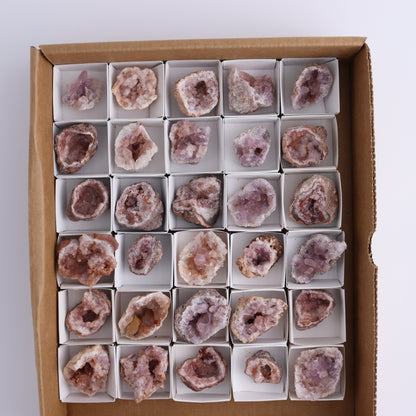 Pink Amethyst Flat of 30 - Expert Wholesale and Supplier of Wholesale Crystals & Bulk Gemstones, ["Amethyst","Pink Amethyst"]