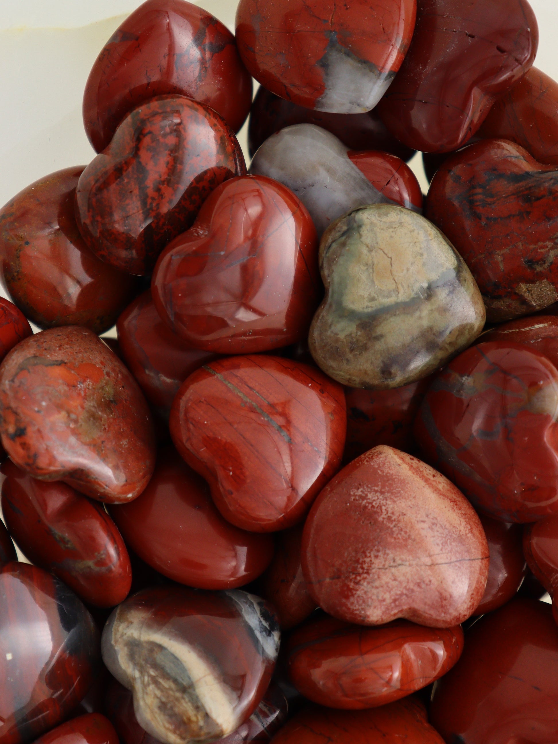 1/2kg Red Jasper Hearts - Expert Supplier of Wholesale Crystals & Bulk Gemstones