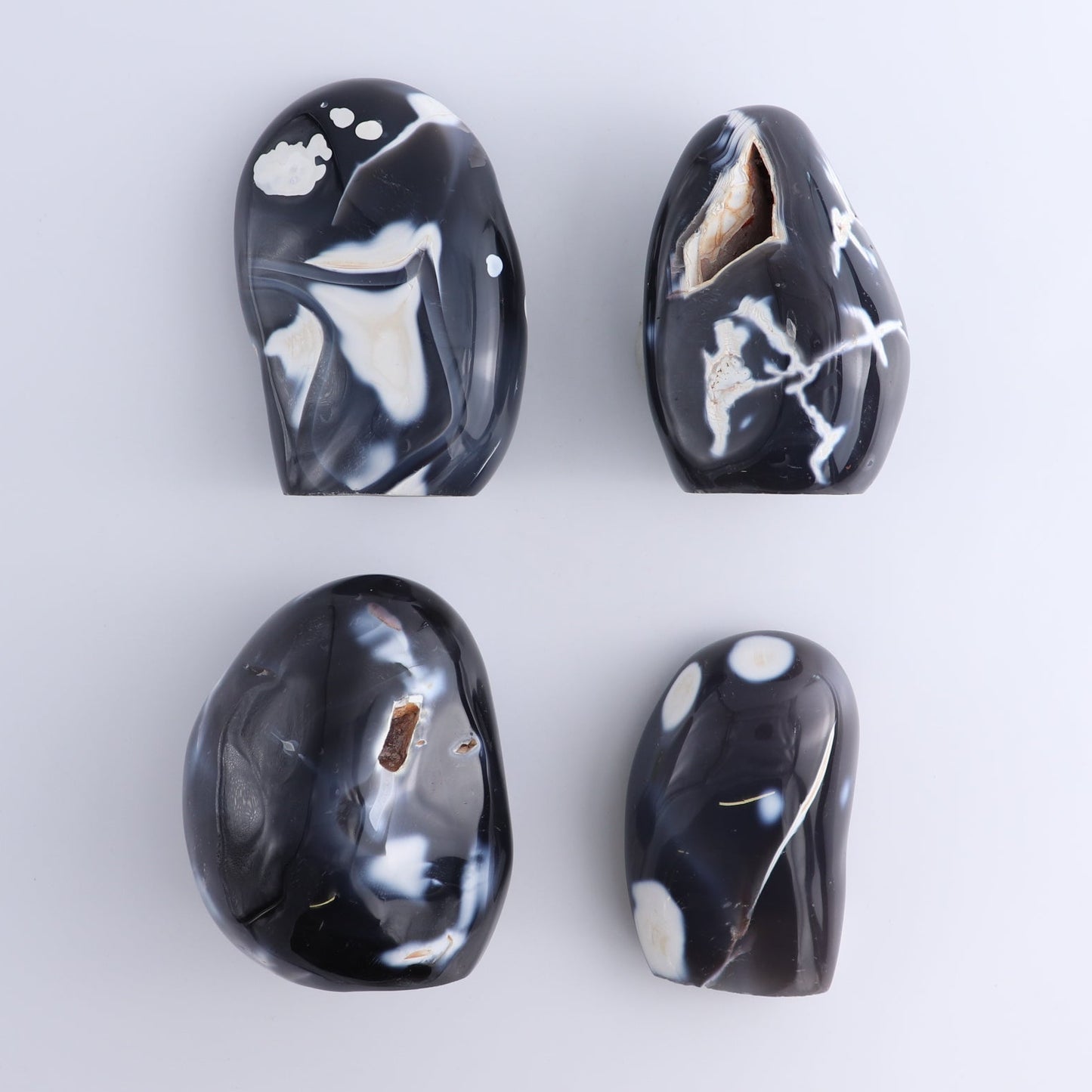 Orca Agate Freeform Set of 4