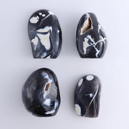 Orca Agate Freeform Set of 4