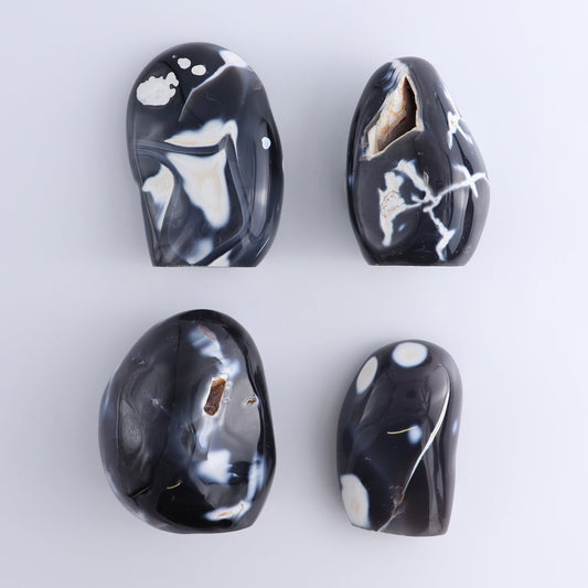 Orca Agate Freeform Set of 4