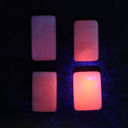 Pink Mangano Calcite Rectangles Set of 12