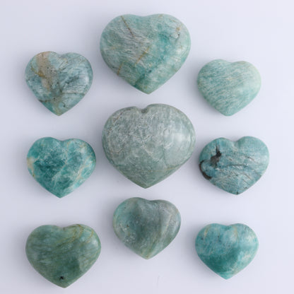 Amazonite Hearts 1 kg Set - Expert Wholesale and Supplier of Wholesale Crystals & Bulk Gemstones, ["Amazonite","Hearts","Madagascar"]