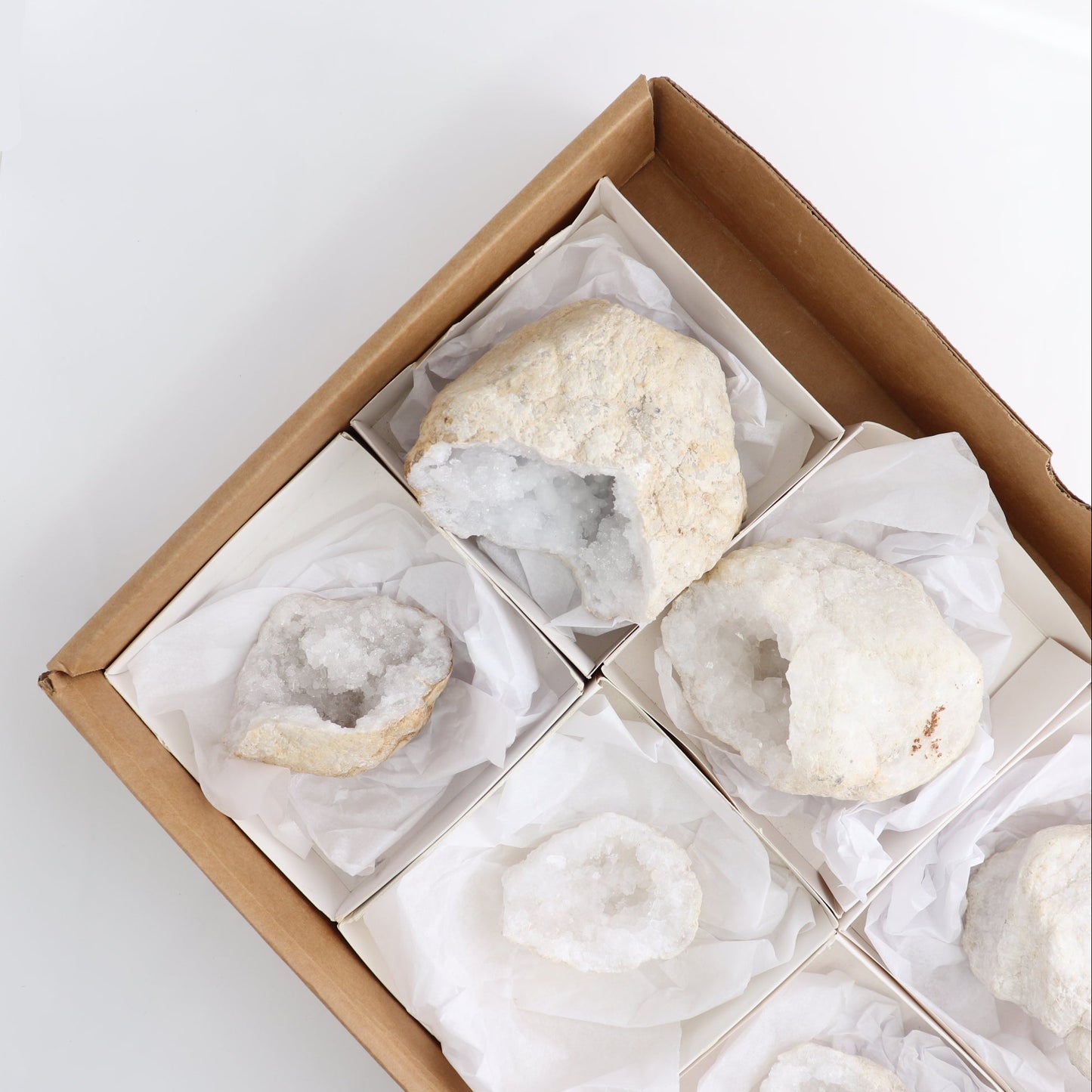 Quartz Geodes Set of 6