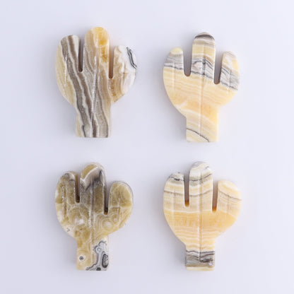 One Cactus Mexican Onyx/Calcite Yellow Zebra 9 cm - Expert Wholesale and Supplier of Wholesale Crystals & Bulk Gemstones, ["Cactus","Calcite","Catalog Onyx","Mexico","onyx"]