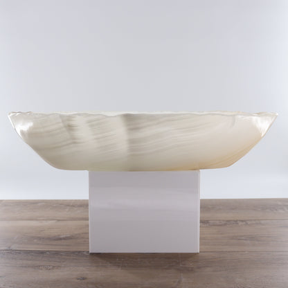 Mexican Onyx/Calcite Canoe Bowl - Expert Wholesale and Supplier of Wholesale Crystals & Bulk Gemstones, ["Bowls","Calcite","canoe","Mexico","onyx"]