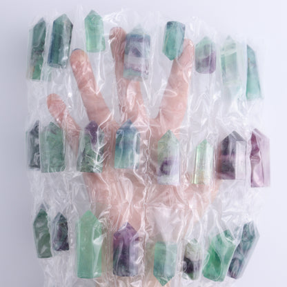 Fluorite Towers Pack of 36 - Expert Wholesale and Supplier of Wholesale Crystals & Bulk Gemstones, ["China","Fluorite","Towers"]
