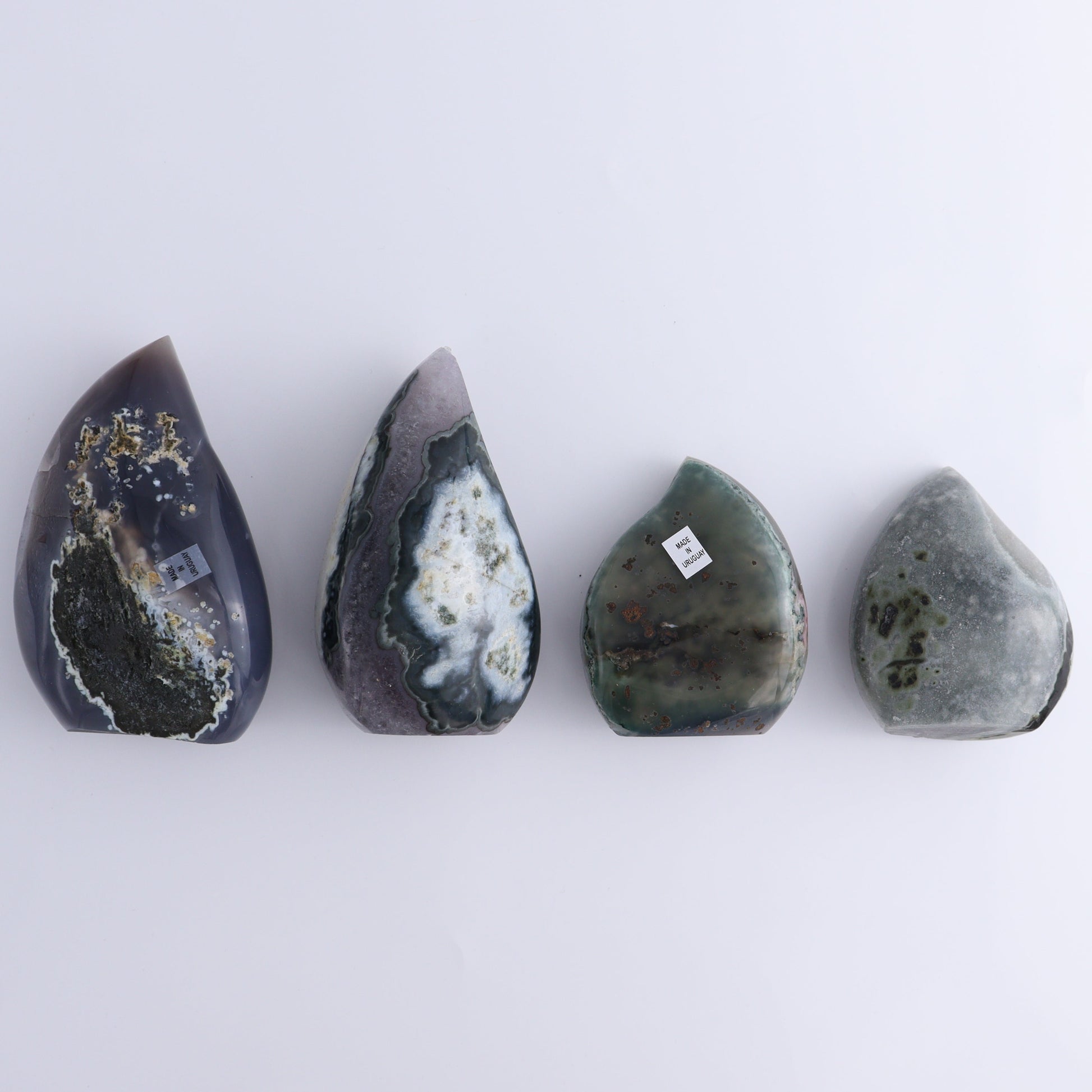 Uruguay Amethyst Flames Set of 4 - Expert Wholesale and Supplier of Wholesale Crystals & Bulk Gemstones, ["Amethyst","flames","Uruguay"]