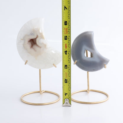 Agate Moons with Stand Set of 5 - Expert Wholesale and Supplier of Wholesale Crystals & Bulk Gemstones, ["Agate","Brazil","moons"]
