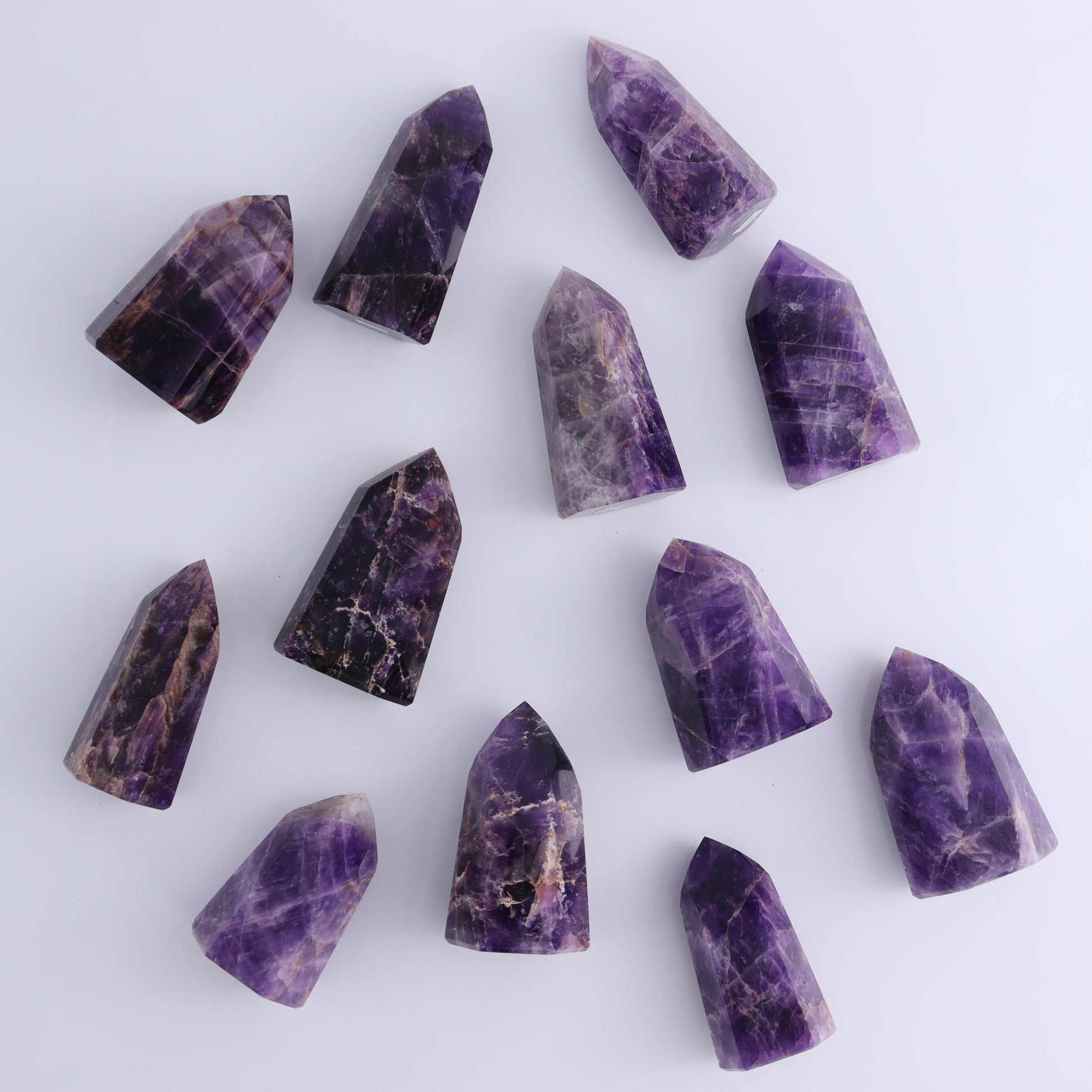Amethyst Towers Set of 30 - Expert Wholesale and Supplier of Wholesale Crystals & Bulk Gemstones, []