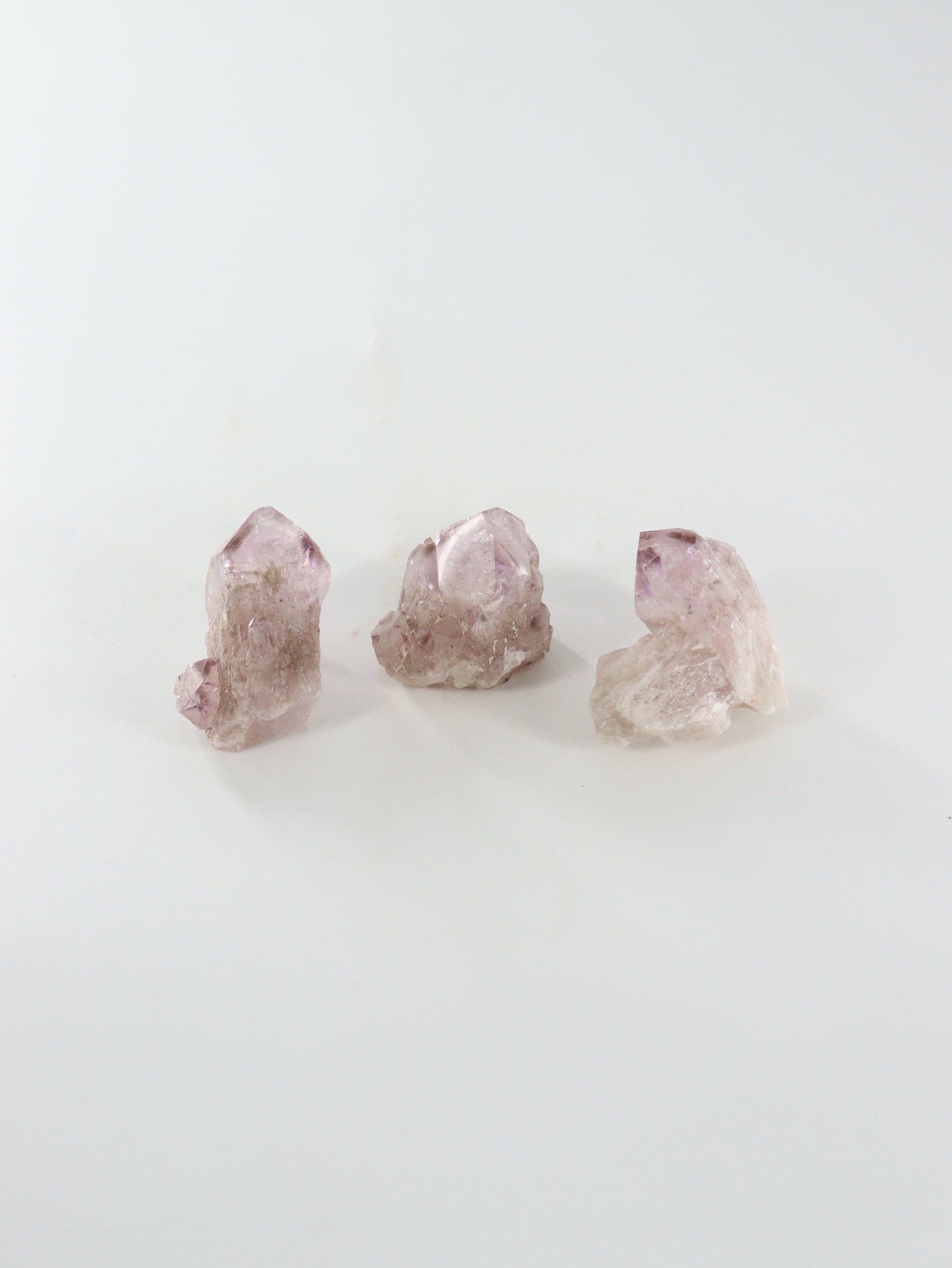 Phantom Amethyst Points Set of 3 - Expert Supplier of Wholesale Crystals & Bulk Gemstones