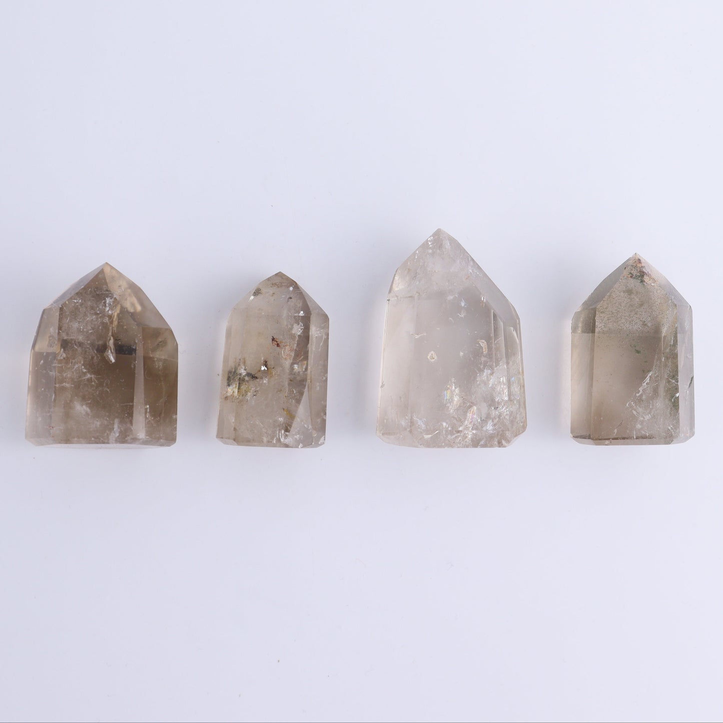 Smoky Quartz Towers Set of 13 - Expert Wholesale and Supplier of Wholesale Crystals & Bulk Gemstones, ["Points","Quartz","Smoky Quartz","Towers"]