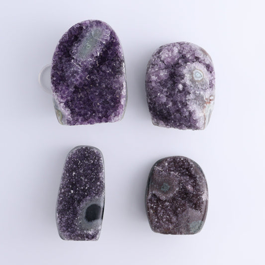 Uruguay Amethyst Cut Base Set of 4