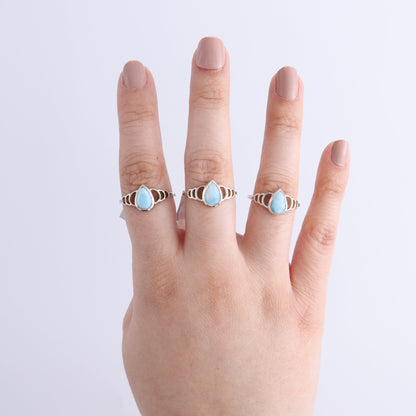 One Larimar Ring - Expert Wholesale and Supplier of Wholesale Crystals & Bulk Gemstones, ["India","Larimar","Ring","sterling silver"]
