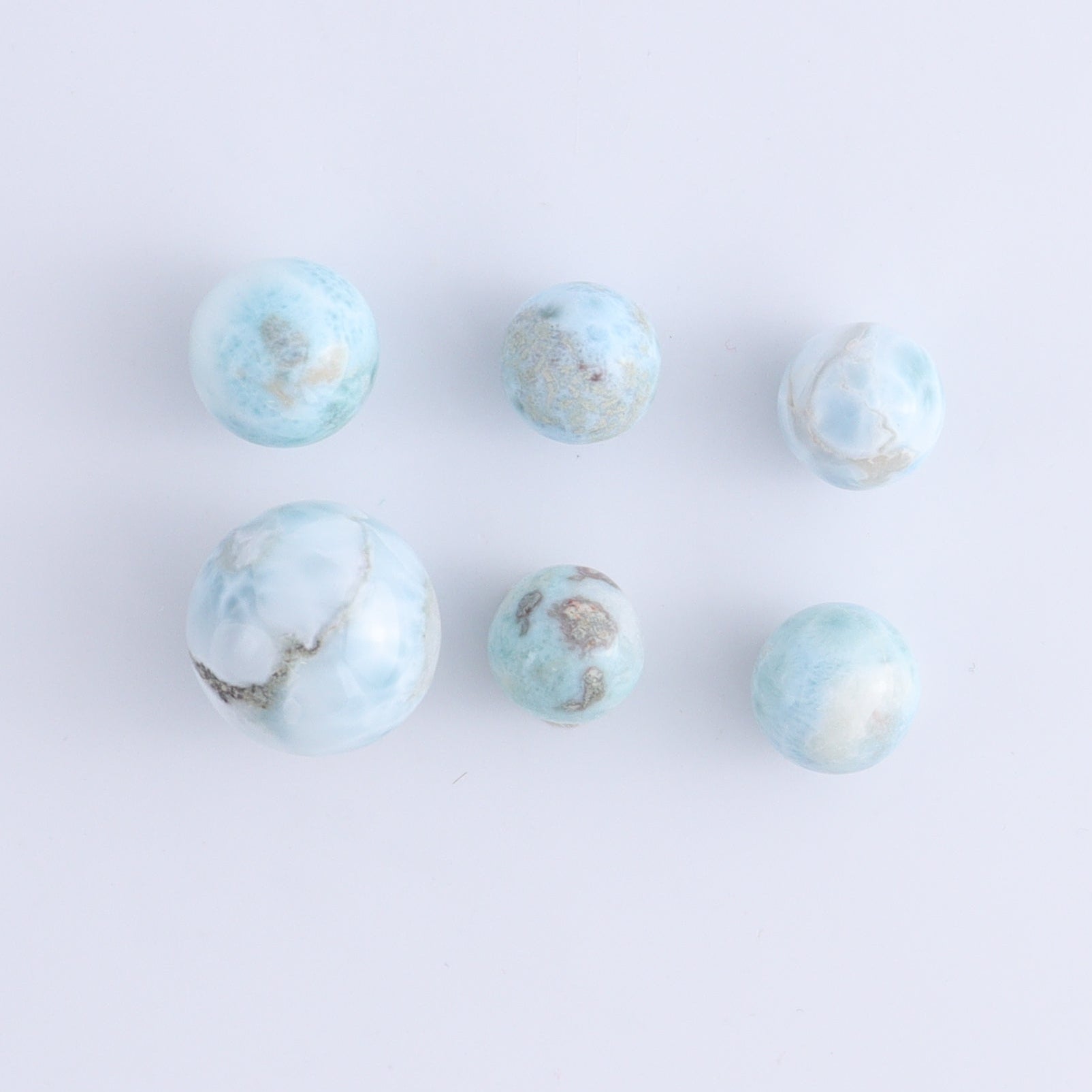Larmiar Spheres Set of 12 - Expert Wholesale and Supplier of Wholesale Crystals & Bulk Gemstones, ["Larimar","Spheres"]
