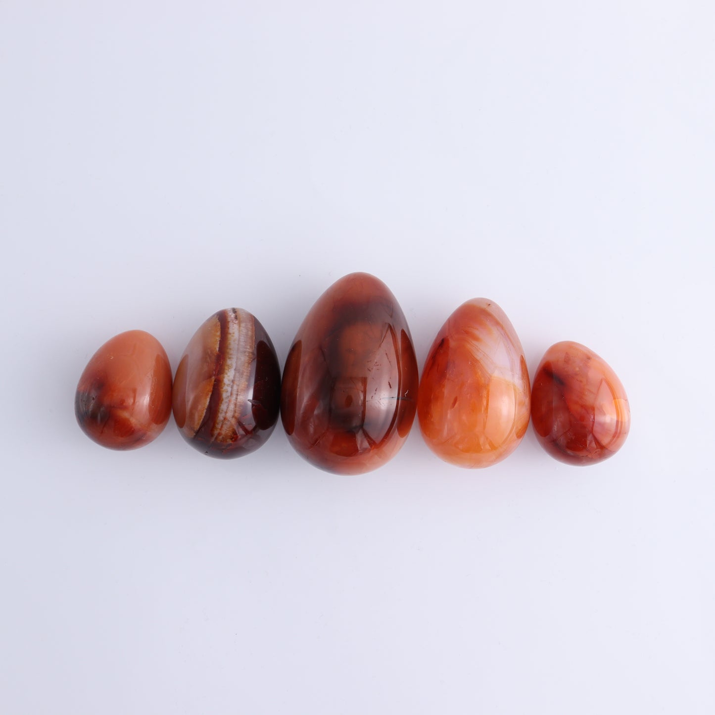 Carnelian Eggs Flat of 20 - Expert Wholesale and Supplier of Wholesale Crystals & Bulk Gemstones, ["carnelian","Eggs","Madagascar"]