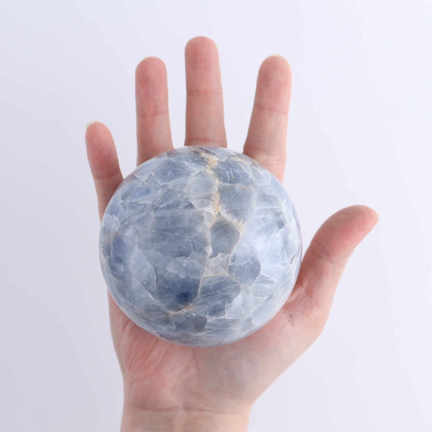 One Large Sphere Blue Calcite