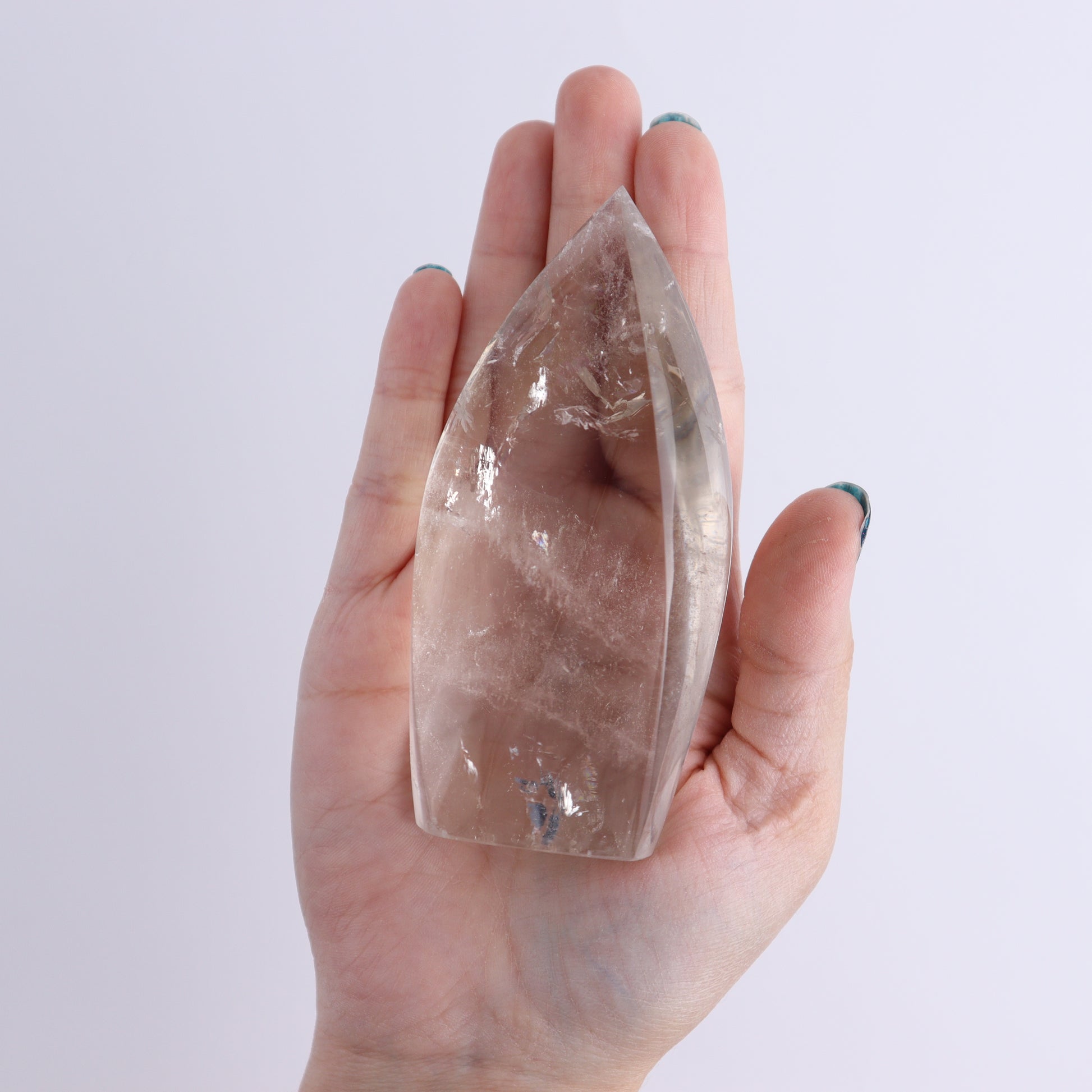Imperfect Clear and Smoky Quartz Flames Set of 6 - Expert Wholesale and Supplier of Wholesale Crystals & Bulk Gemstones, ["Brazil","Clear Quartz","flames","Quartz","Smoky Quartz"]