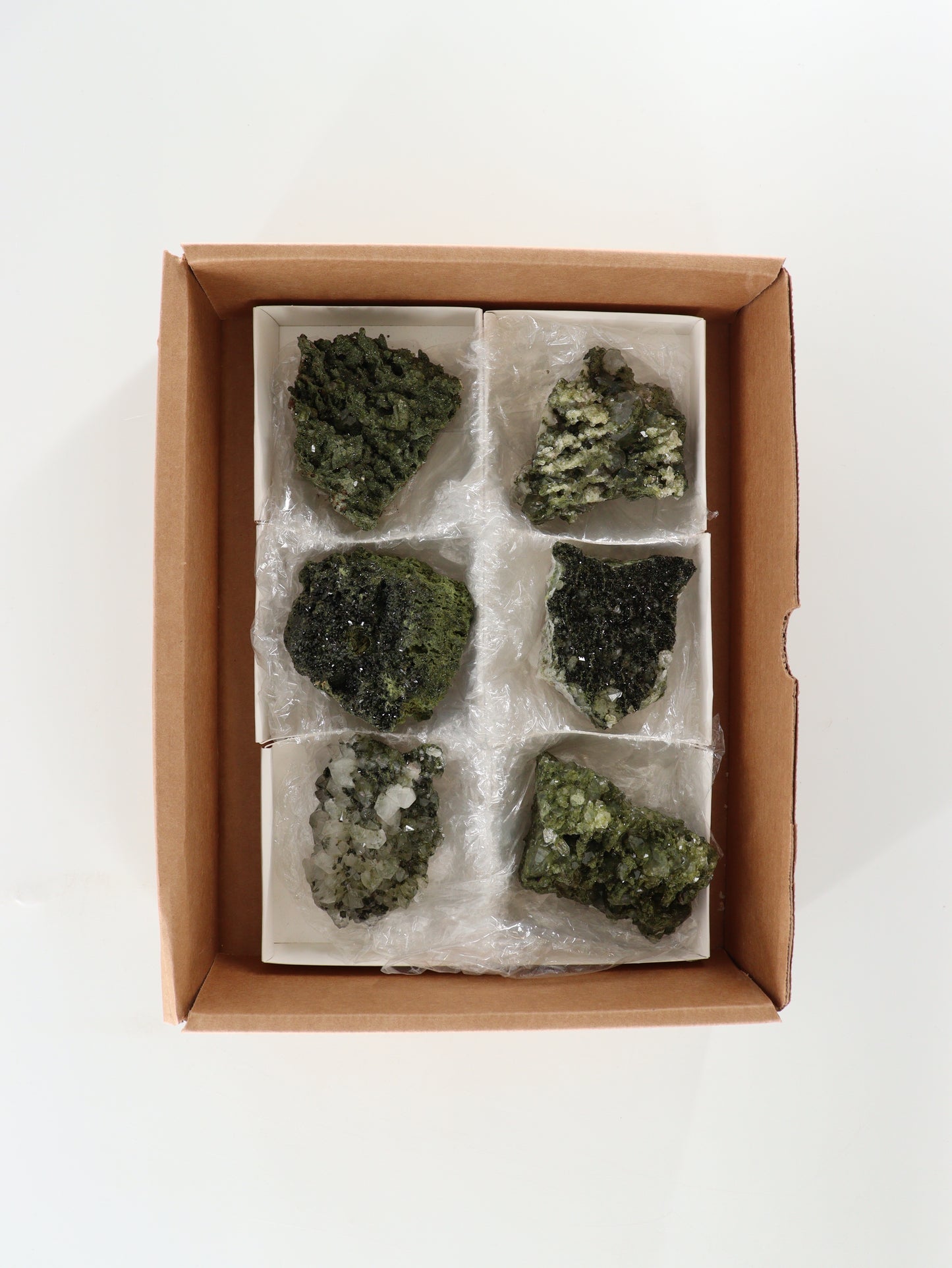 Epidote Flat Set of 6 - Expert Supplier of Wholesale Crystals & Bulk Gemstones