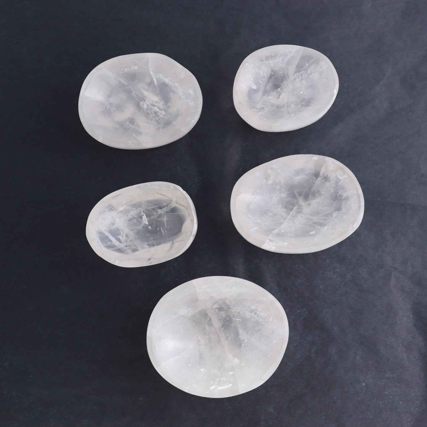 Clear Quartz Bowls Set of 5 - Expert Wholesale and Supplier of Wholesale Crystals & Bulk Gemstones, ["Bowls","Clear Quartz","Madagascar","Quartz"]
