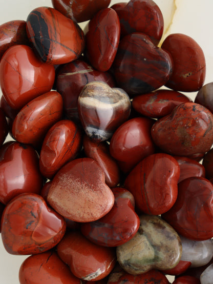 1/2kg Red Jasper Hearts - Expert Supplier of Wholesale Crystals & Bulk Gemstones