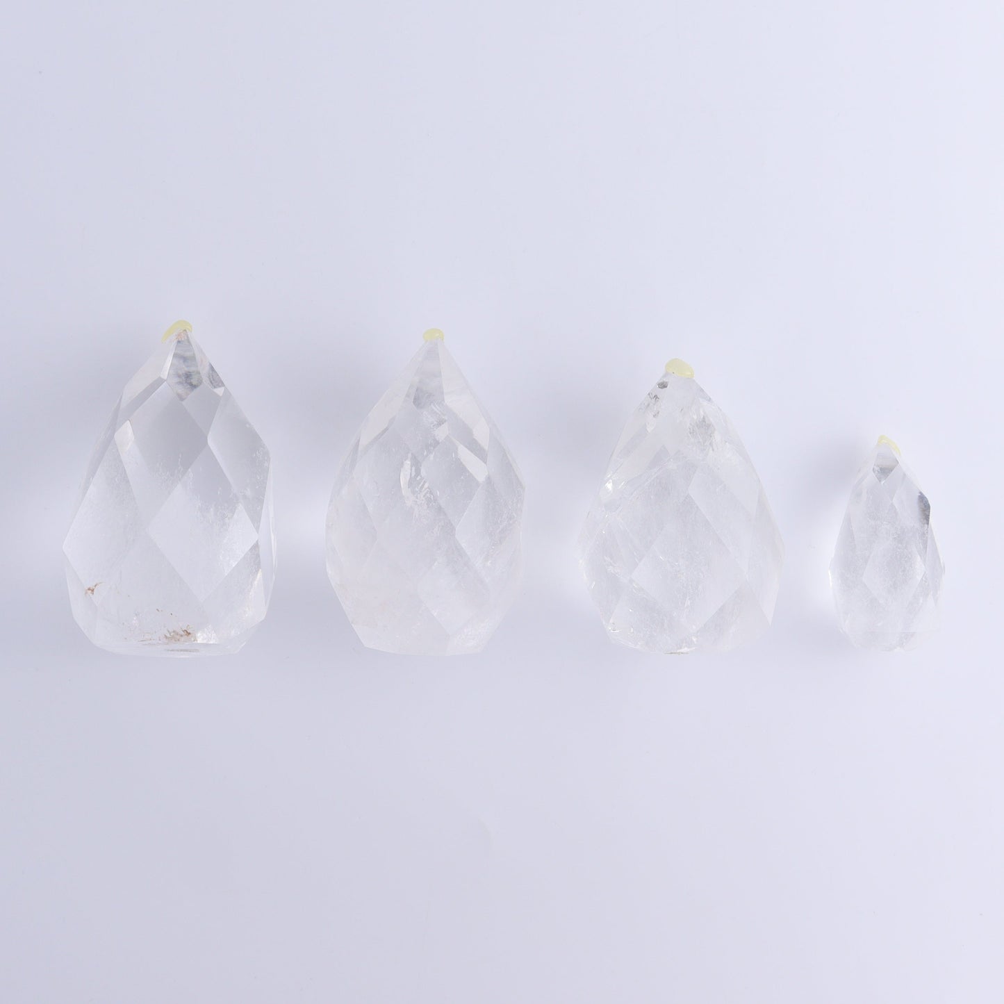Quartz Faceted Egg with Point Set of 4 - Expert Wholesale and Supplier of Wholesale Crystals & Bulk Gemstones, ["Brazil","Clear Quartz","Mixed Carvings","Quartz"]