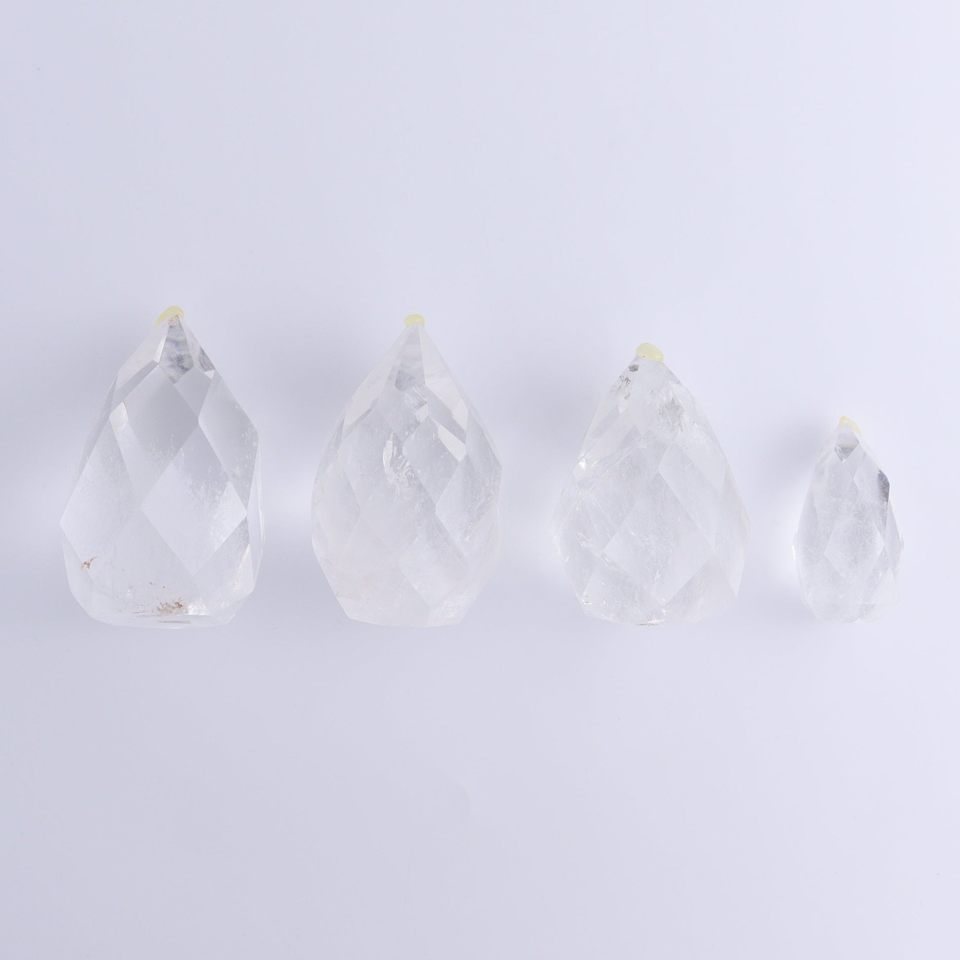 Quartz Faceted Egg with Point Set of 4 - Expert Wholesale and Supplier of Wholesale Crystals & Bulk Gemstones, ["Brazil","Clear Quartz","Mixed Carvings","Quartz"]