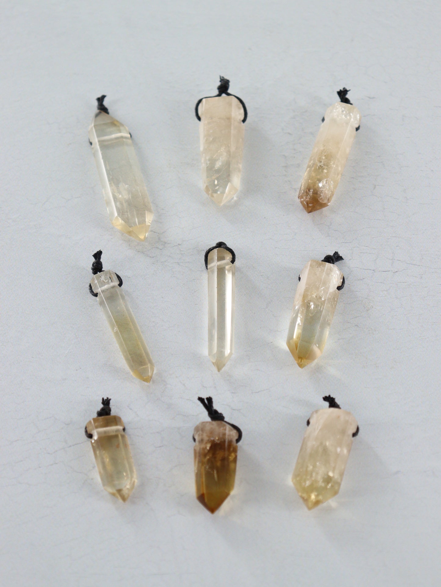 Citrine Pendants Set of 9 - Expert Vendor of Wholesale Crystals