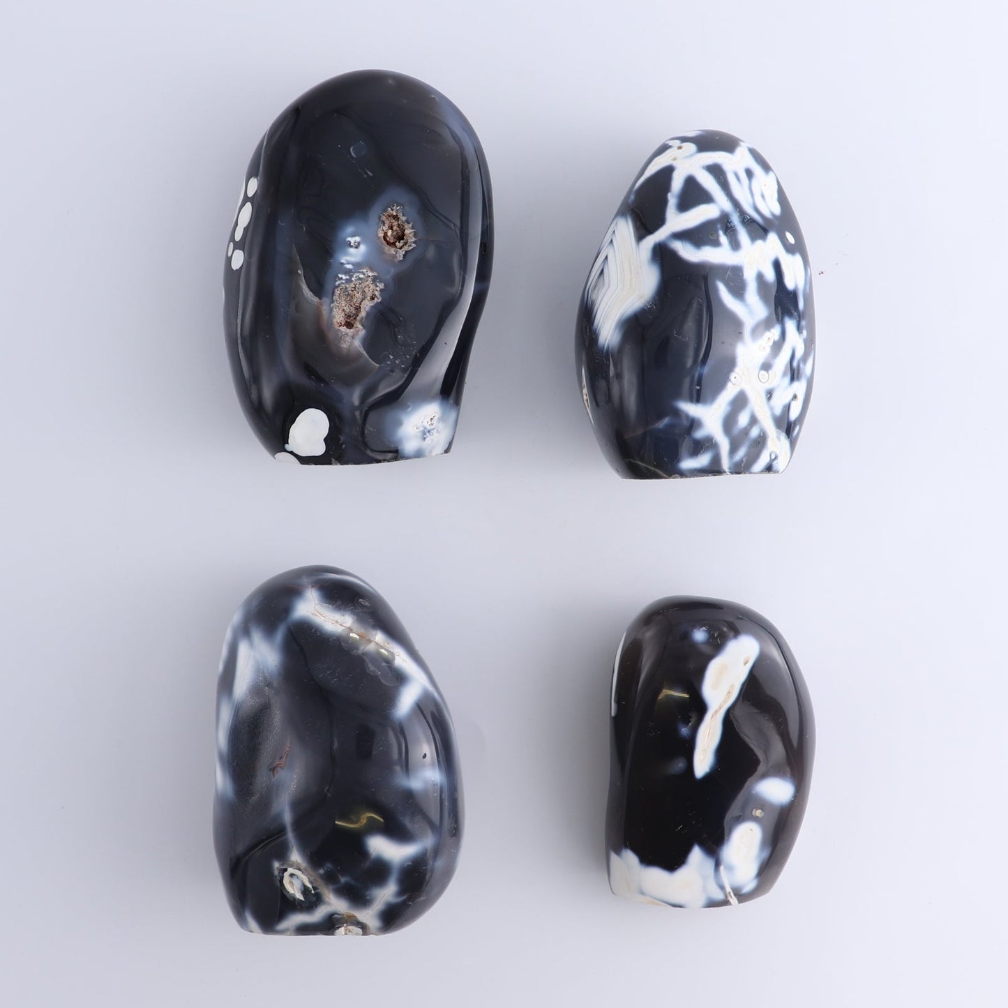 Orca Agate Freeform Set of 4