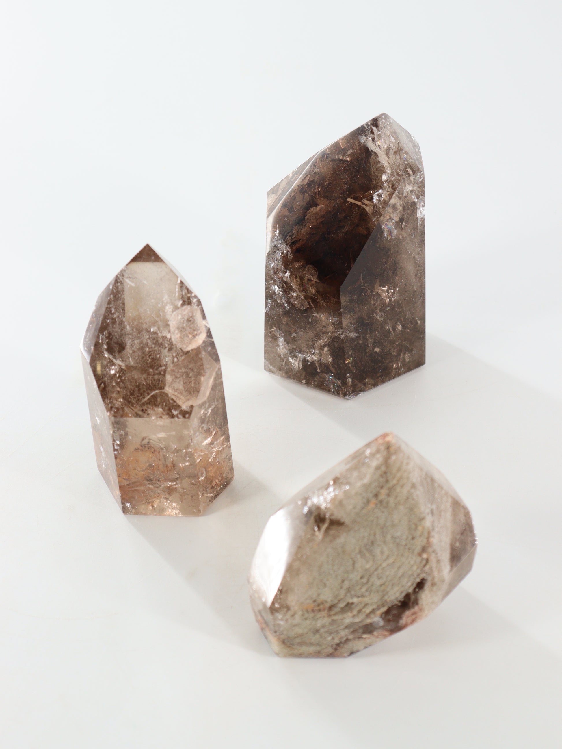 Smoky Quartz Freeforms Set of 3 - Expert Wholesale and Supplier of Wholesale Crystals & Bulk Gemstones, ["Brazil","close_70","Freeforms","Quartz","Smoky Quartz"]